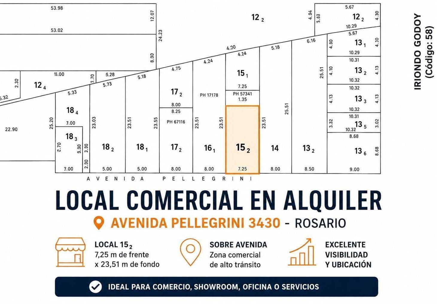 Foto de IMPORTANTE LOCAL COMERCIAL SOBRE PELLEGRINI, imagen 1
