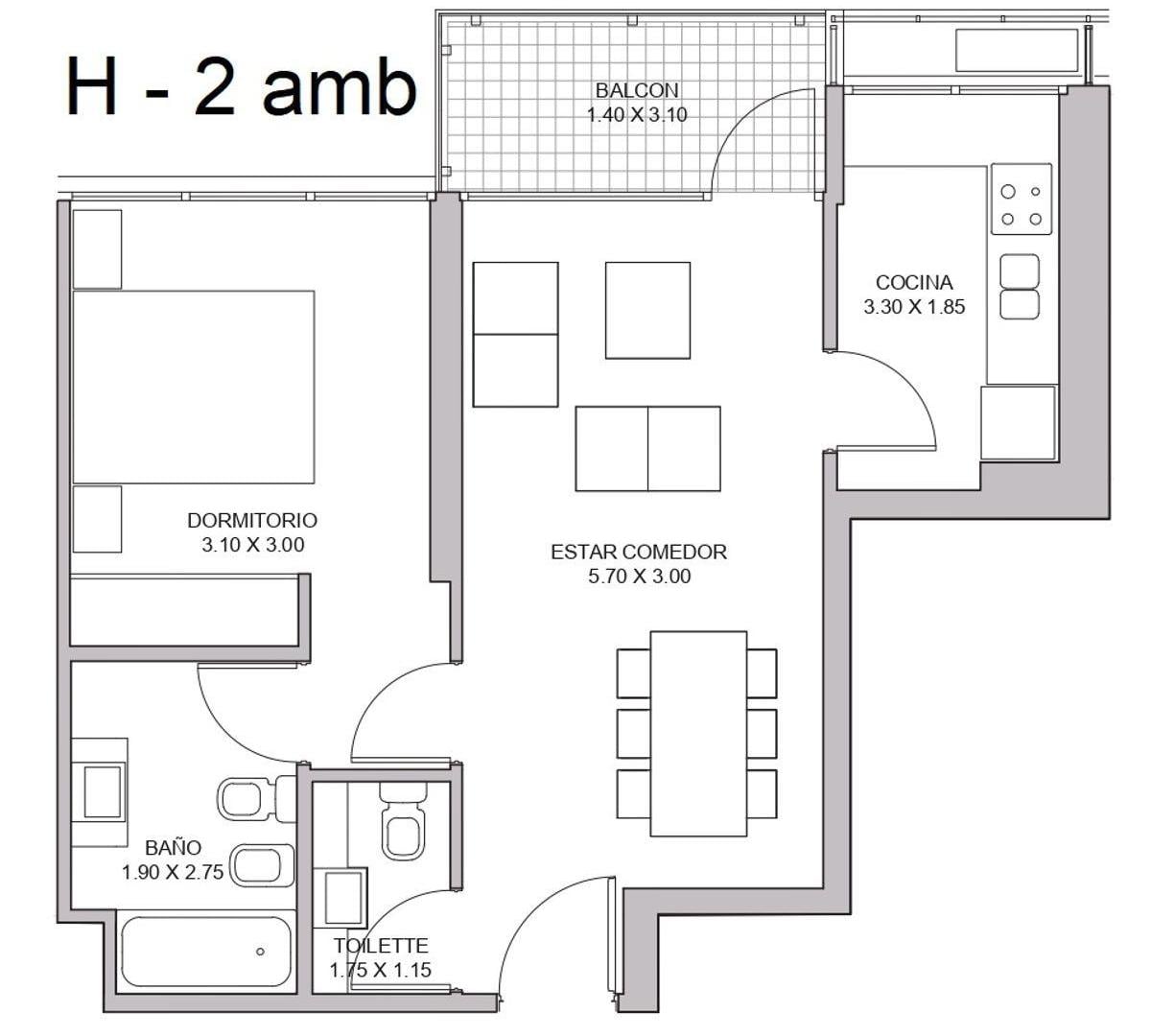Moderno 2 ambientes - Cochera y Baulera ►► Torre Full Amenities ◄◄