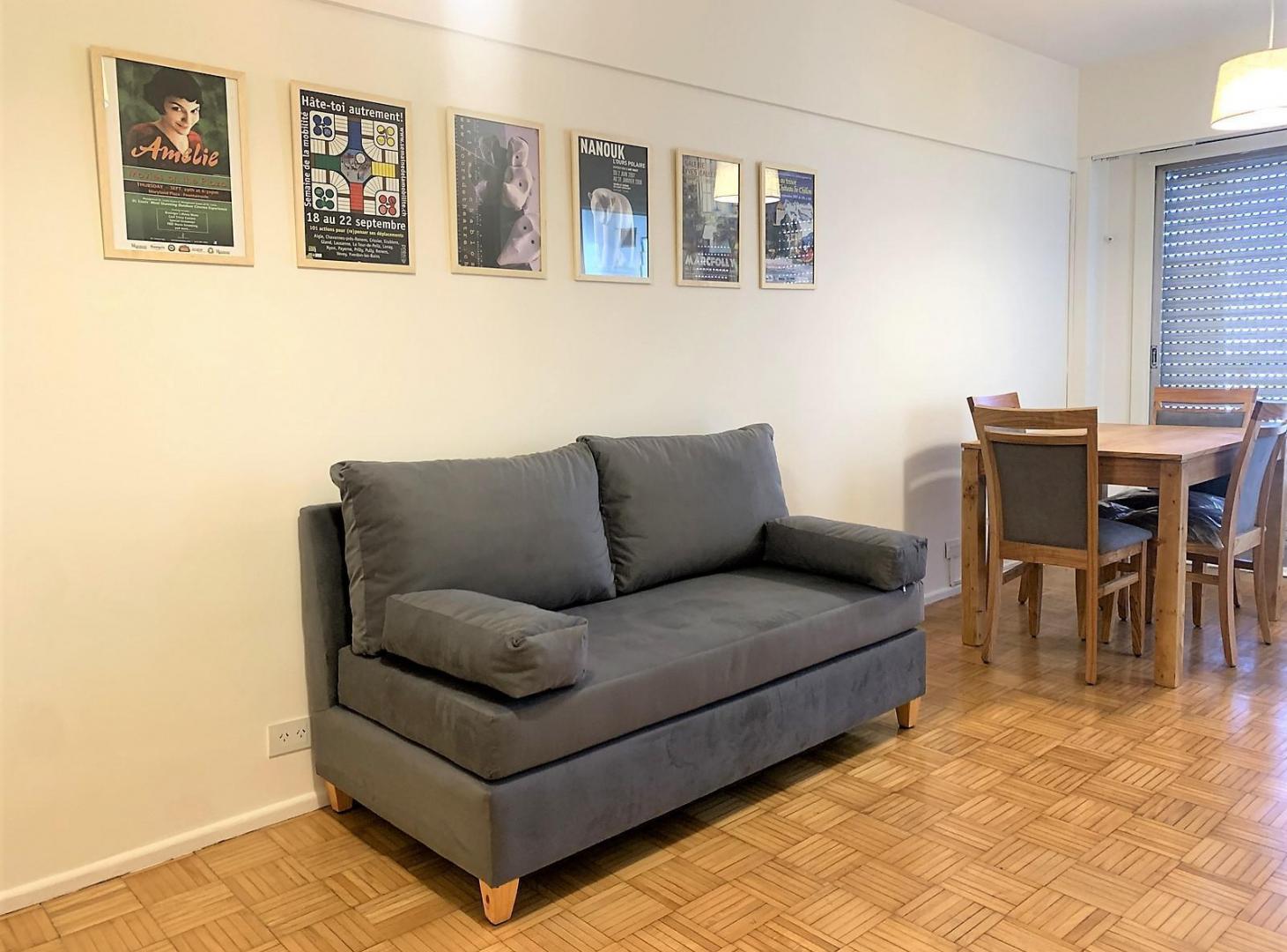 ALQUILER DEPARTAMENTO RECOLETA: 2 AMBIENTES C/MUEBLES PISO ALTO- UNIVERSIDAD BARCELÓ -