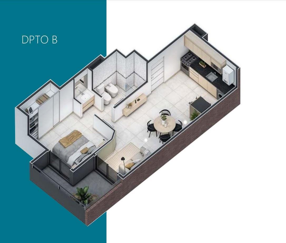 Departamento en venta 1 dormitorio Centro
