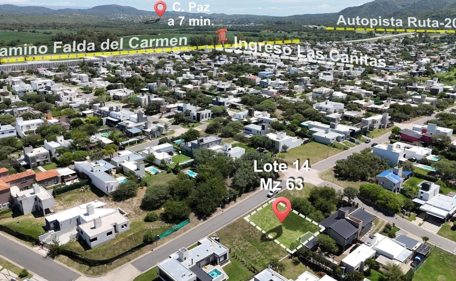 TERRENO 300 m2  – CAÑITAS BARRIO PRIVADO – MALAGUEÑO 5