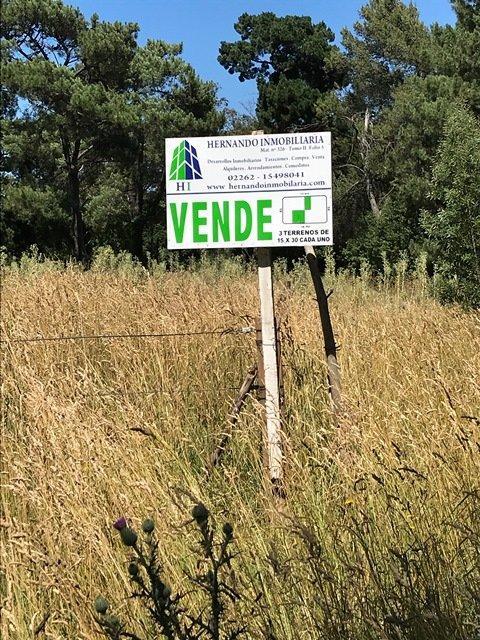 Terreno de 15 Mt Frente por 30 Mt de Fondo 161bis y 58 3