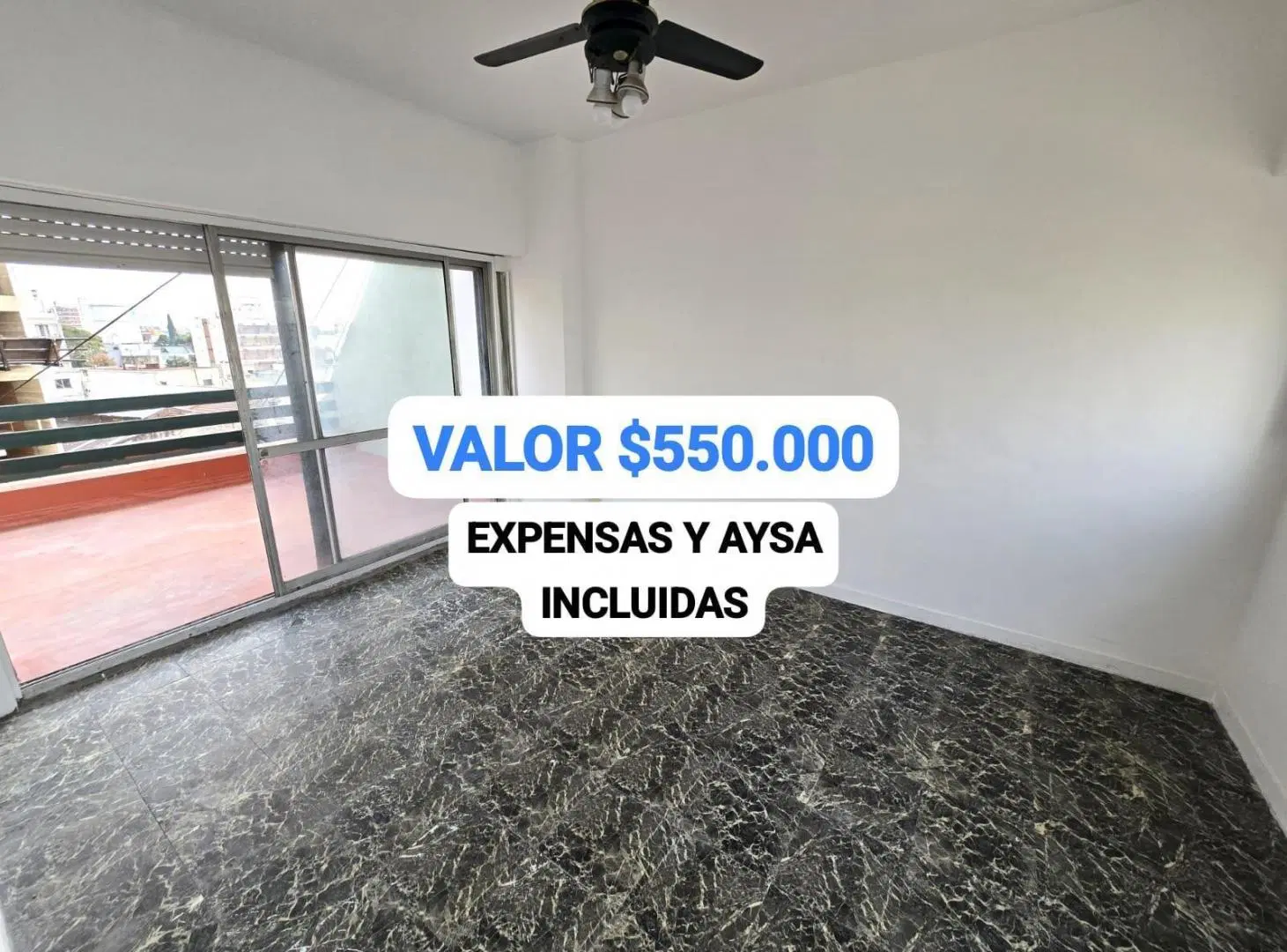 Alquiler monoambiente luminoso balcón aterrazado 4
