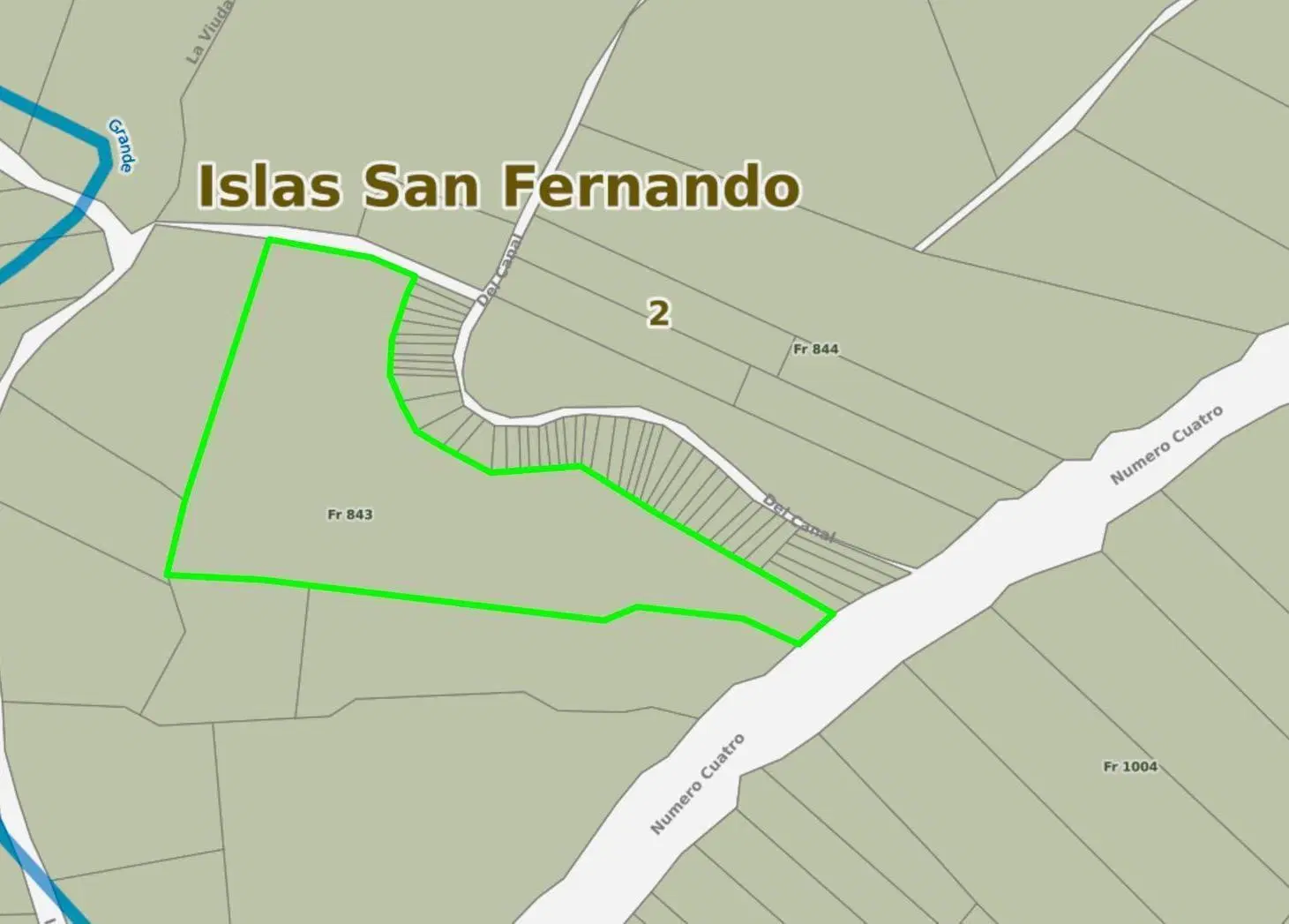 Terreno  23 Hectareas, en la 2da sección de islas de San Fernando, Canal 4 de la Serna 2