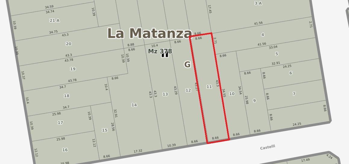 LOTE CENTRICO - 8,66 X 43,3 // CASTELLI 241