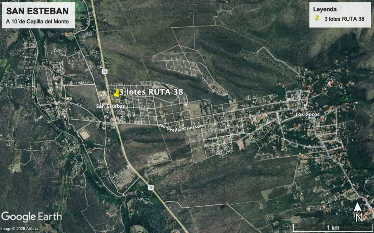Vendo lotes sobre Ruta 38 en San Esteban, Córdoba. A minutos de Capilla del Monte. 4