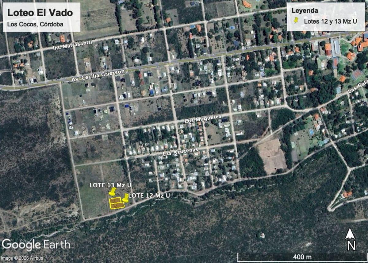 Foto de Vendo Lotes 12 y 13 Mz U – En Los Cocos, Córdoba. Loteo El Vado., imagen 5