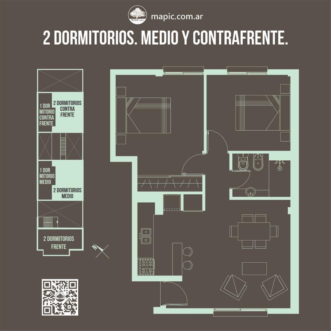 DEPARTAMENTOS de 2 Dormitorios en VENTA! Edificio MAPIC IV