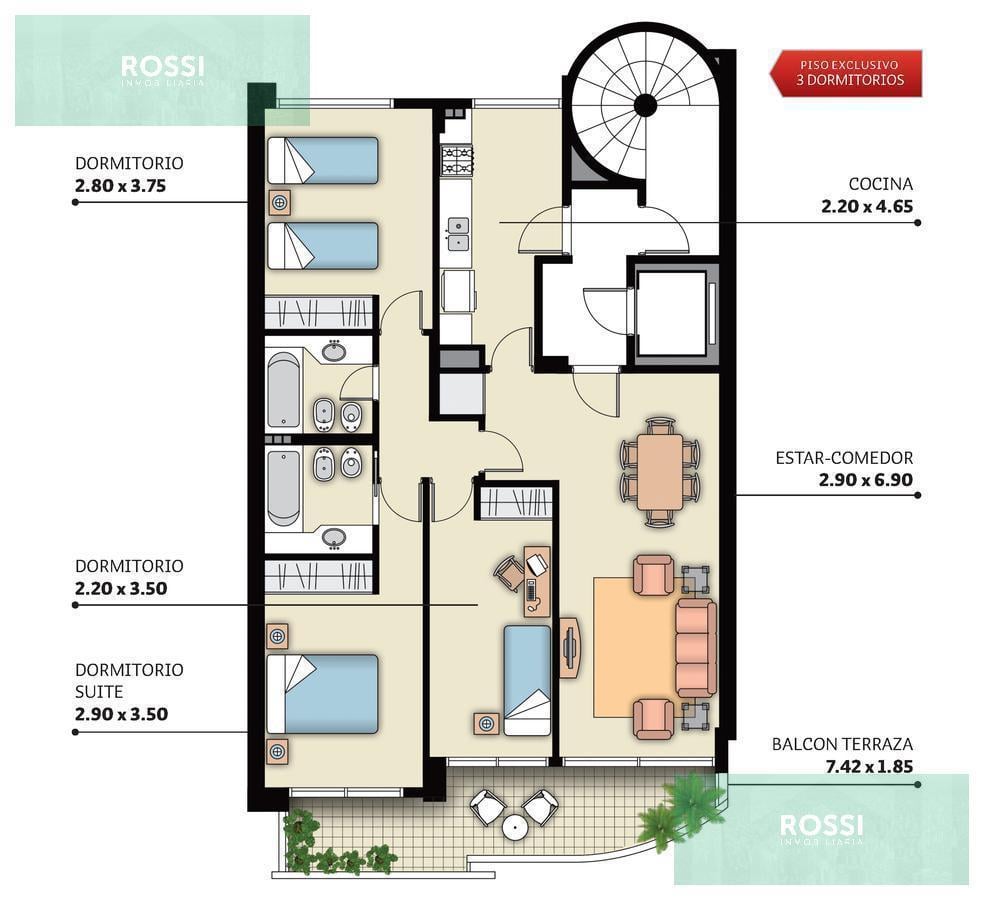 Departamento en Venta con vista al Rio