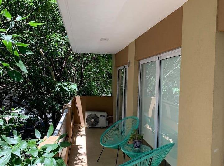 3 ambientes en Caballito frente con balcón y lavarropas
