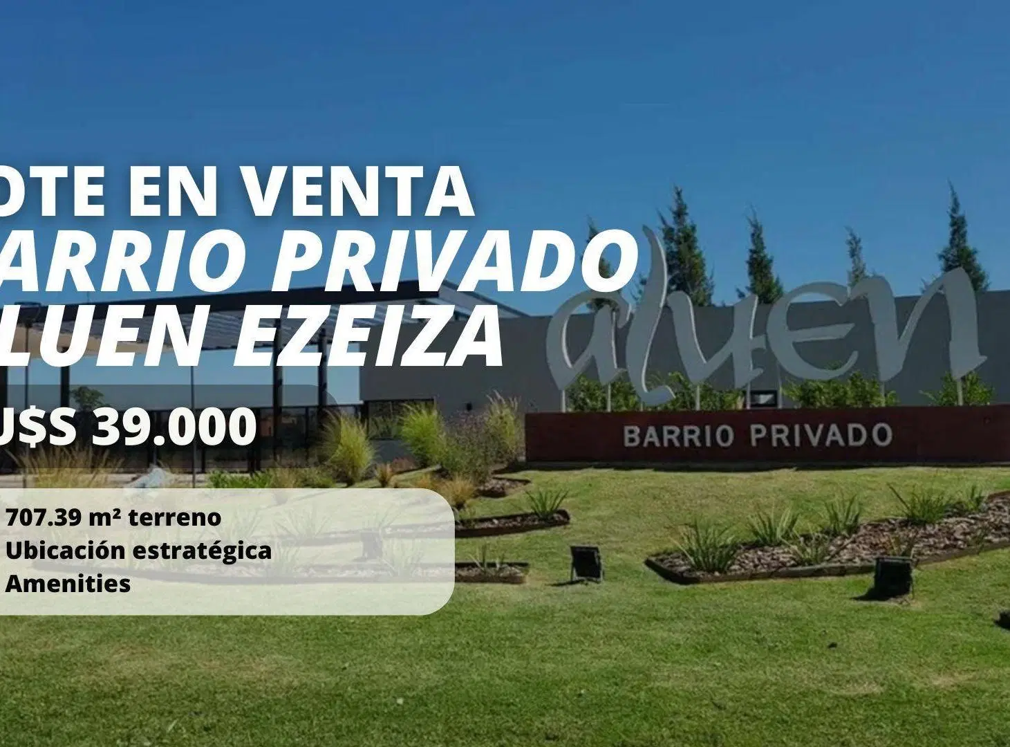 VENTA LOTE BARRIO PRIVADO ALUEN EZEIZA 2