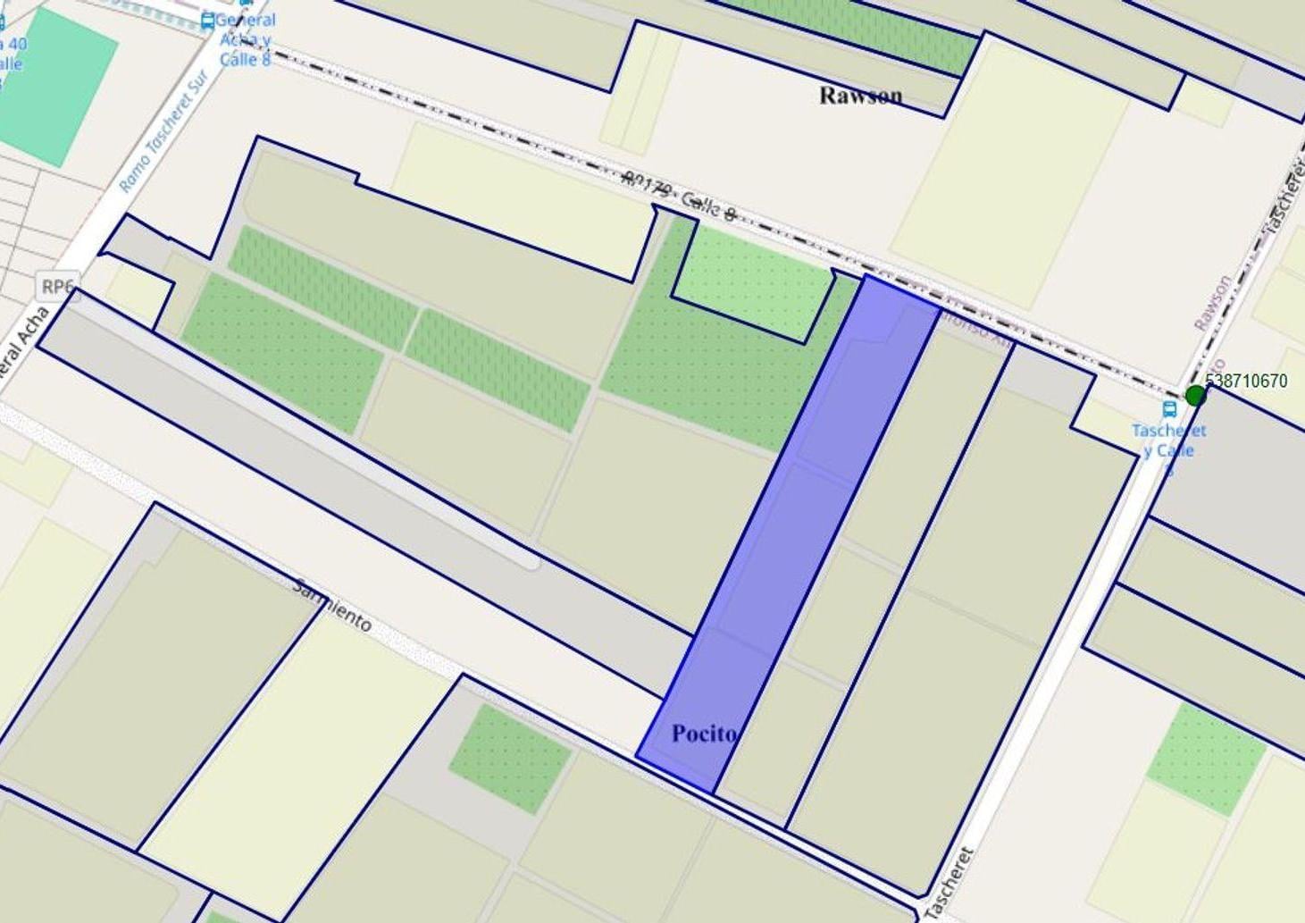 Terreno de 1.3 Has, sobre calle 8. Pocito