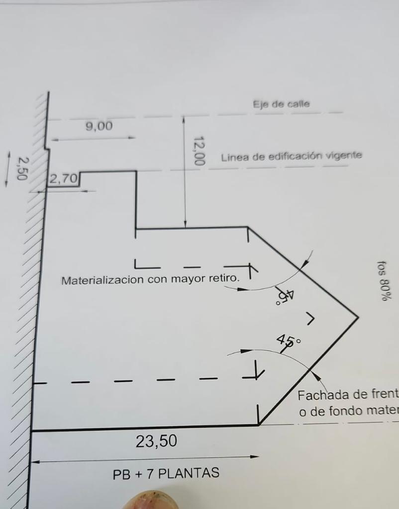 Venta - Terreno con casa- para construcción de Edificio- Calle Mariano Moreno Ideal Oficinas 3 cuadr