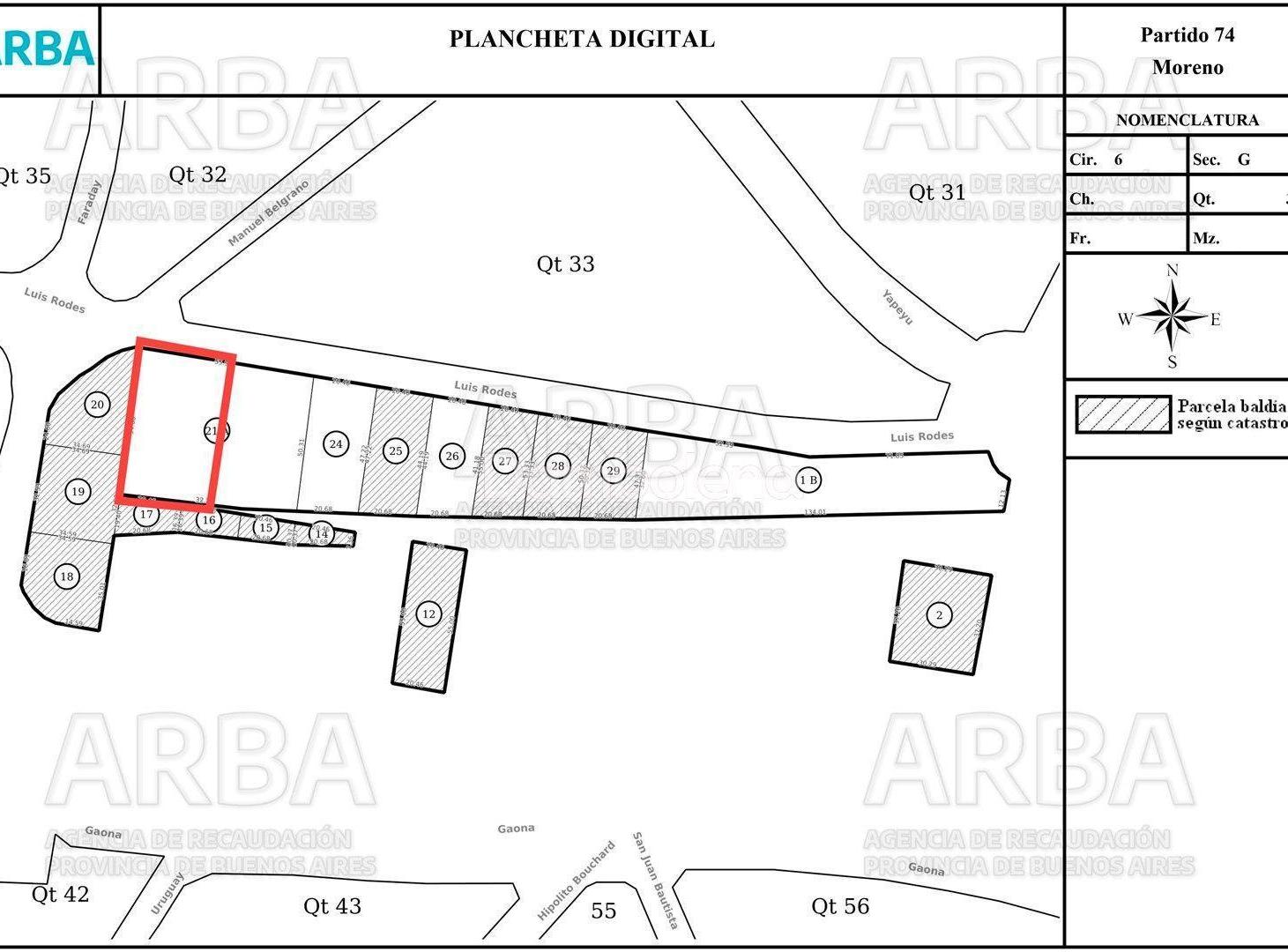 Terreno Fracción en Venta, Moreno