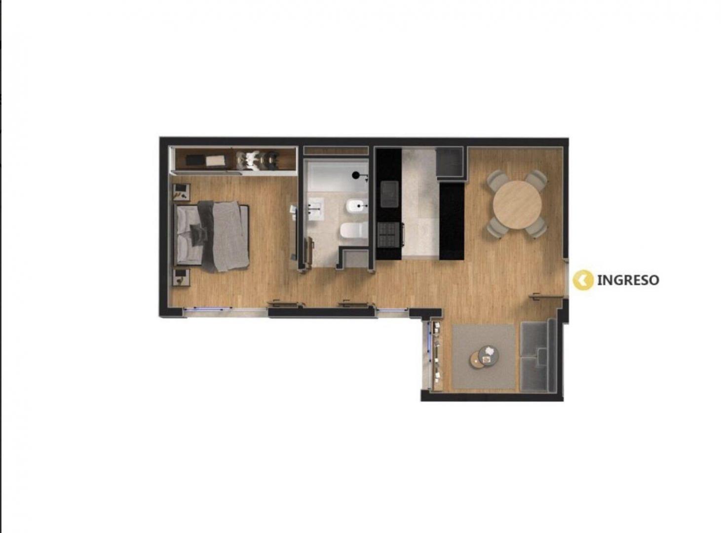 Venta - Departamento 1 dormitorio en zona Río - Parque España, Centro, Rosario.