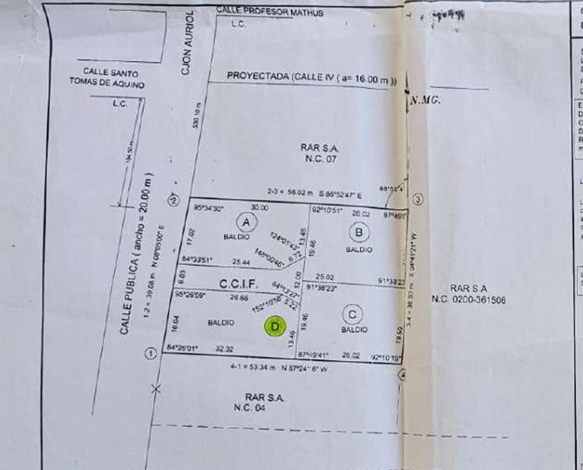 Foto de VENTA LOTE 500 m2 Bª CERRADO GLLEN APTO CREDITO, imagen 2