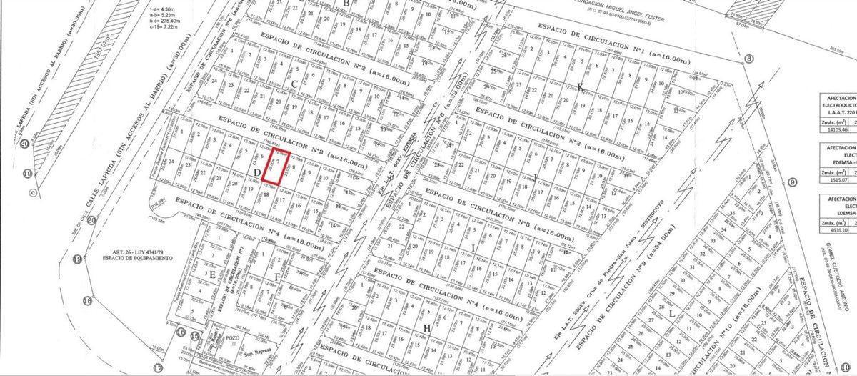 Foto de VENTA LOTE CENTRAL 300m² B° PRIVADO AMPROS 8 MAIPU, imagen 3