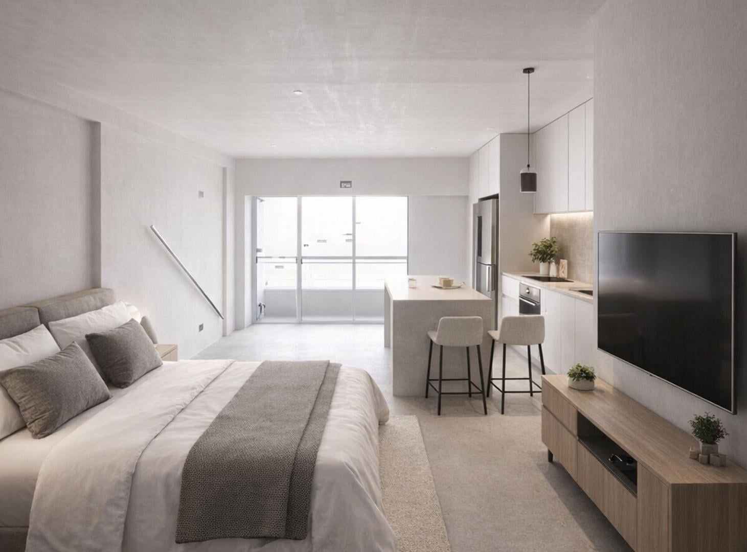 Monoamb c/bcon. 30m2. Financiación. Palermo