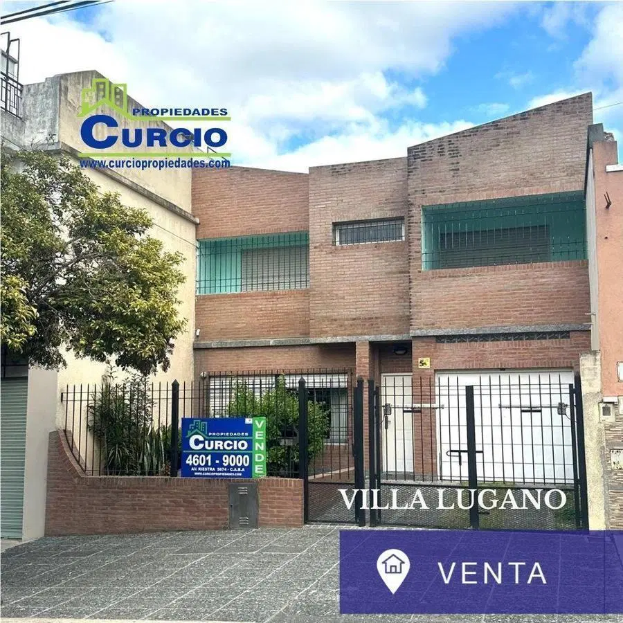 VENTA CHALET 5 AMBIENTES EN LOTE PROPIO CON GARAGE PARA 3 VEHÍCULOS Y PARQUE EN VILLA LUGANO 3