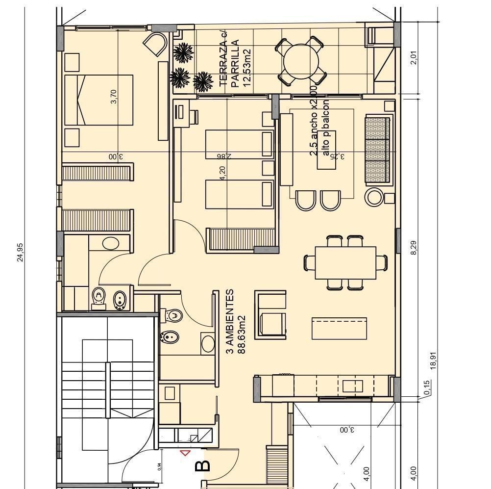 Foto de VENTA DE POZO DEPARTAMENTO 3 AMBIENTES CON BALCÓN TERRAZA CON PARRILLA, imagen 2