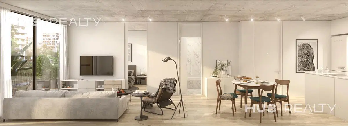 Venta 2 ambientes al contrafrente en Palermo Hollywood. Entrega fines 2026. Con terraza. 3