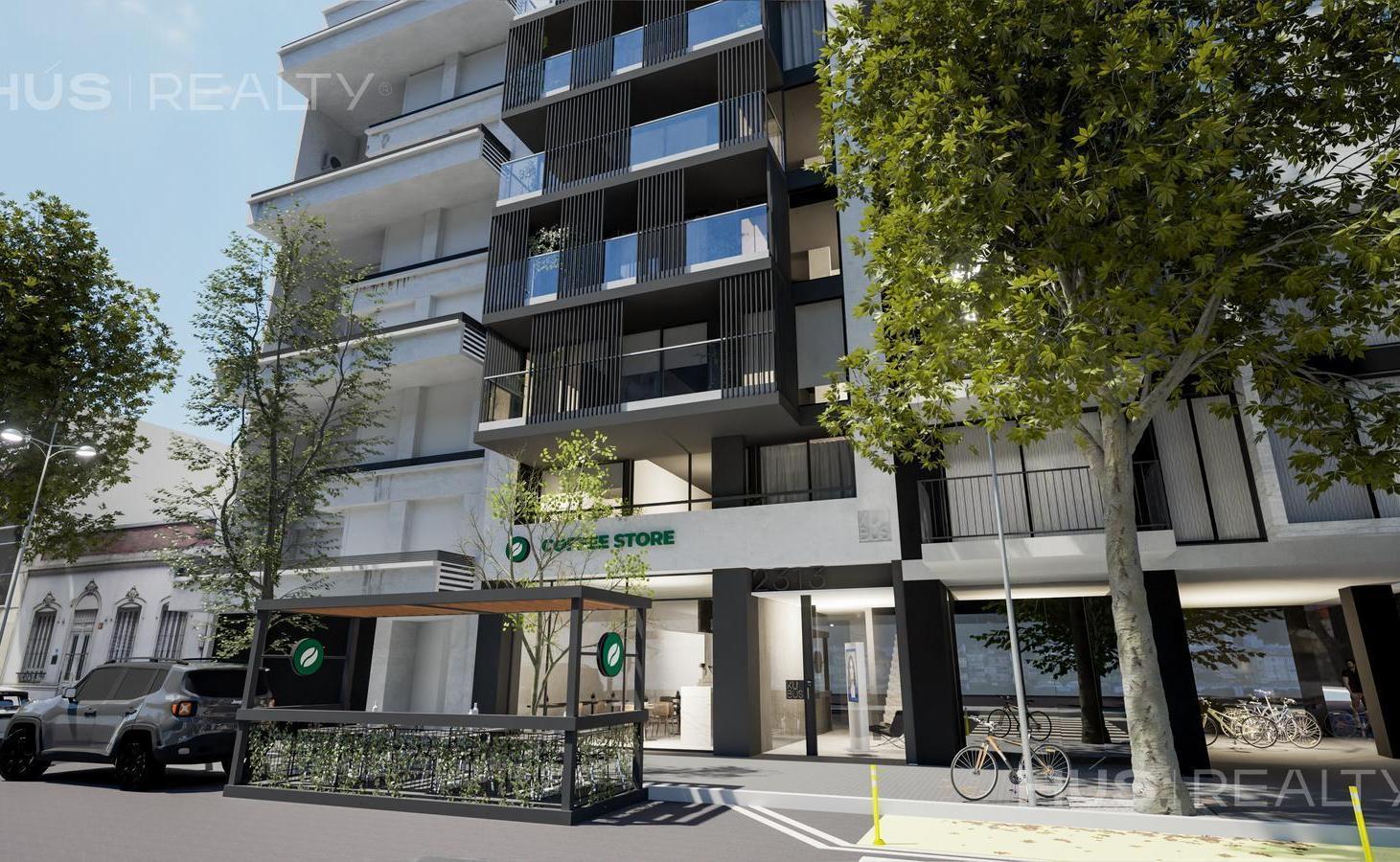 Venta departamento tipo studio en Palermo Hollywood. Entrega 2028. Edificio con amenities.