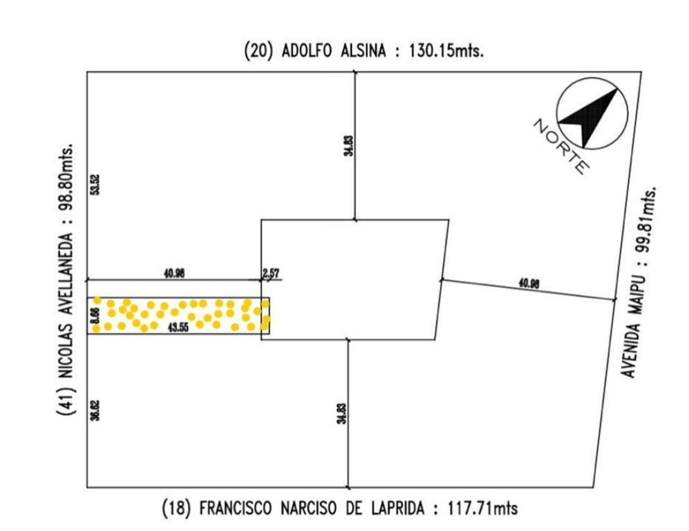 1 c / av Exc lote para  construir  edificio de 7 pisos