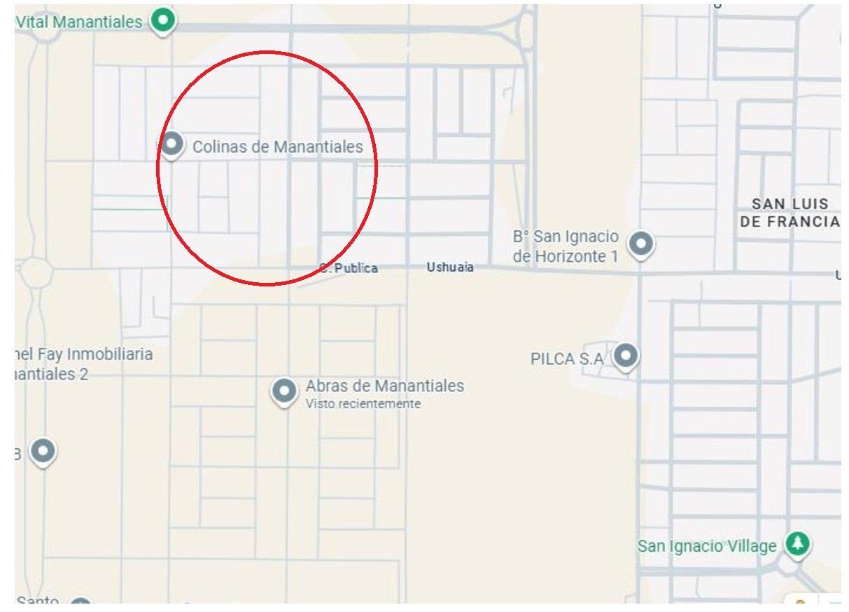 Venta de lote Abras de Manantiales