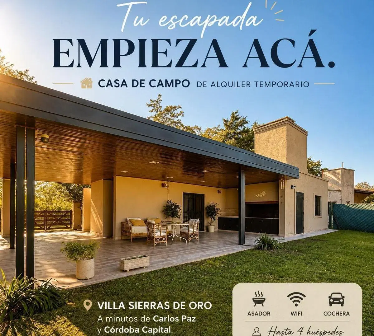 Casa de Campo a minutos de Carlos Paz! 2
