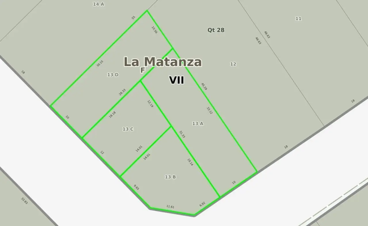 4 Lotes en Block 1065 m² en esquina - Villa Luzuriaga 2