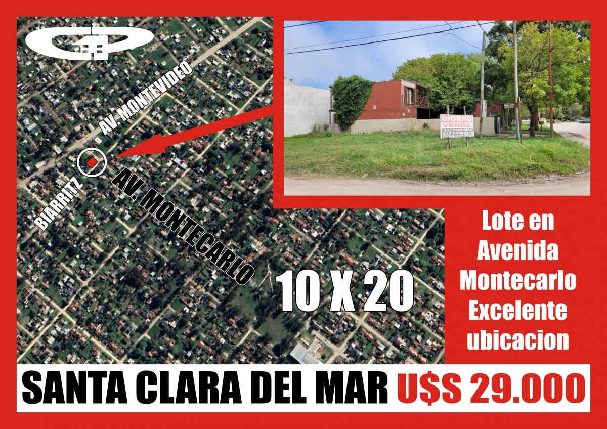 Lote en Av Montecarlo Esquina Biarritz 5