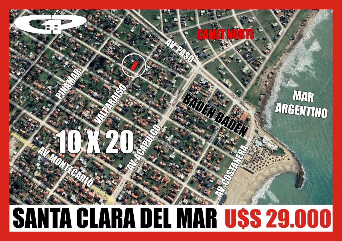 Lote en Santa Clara del Mar. Calle Baden Baden 1