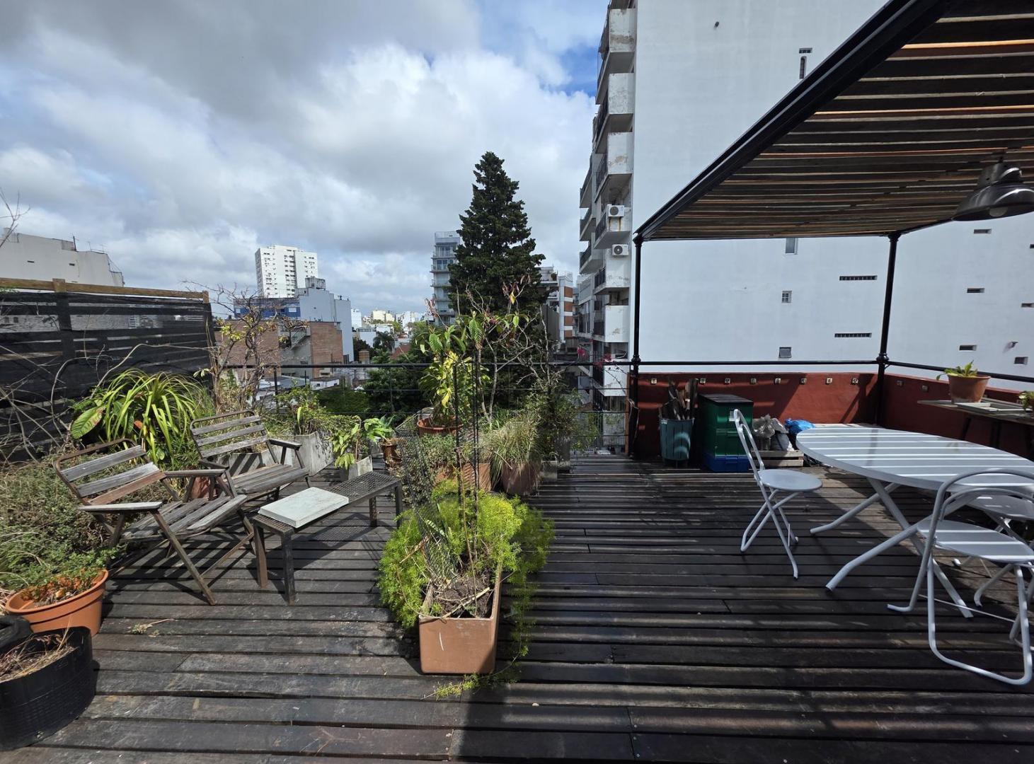 Departamento en Palermo de 2 ambientes amoblados con lavarropas y terraza propia