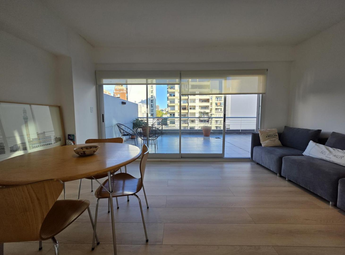Departamento en Palermo de 2 ambientes modernos con terraza propia y lavarropas