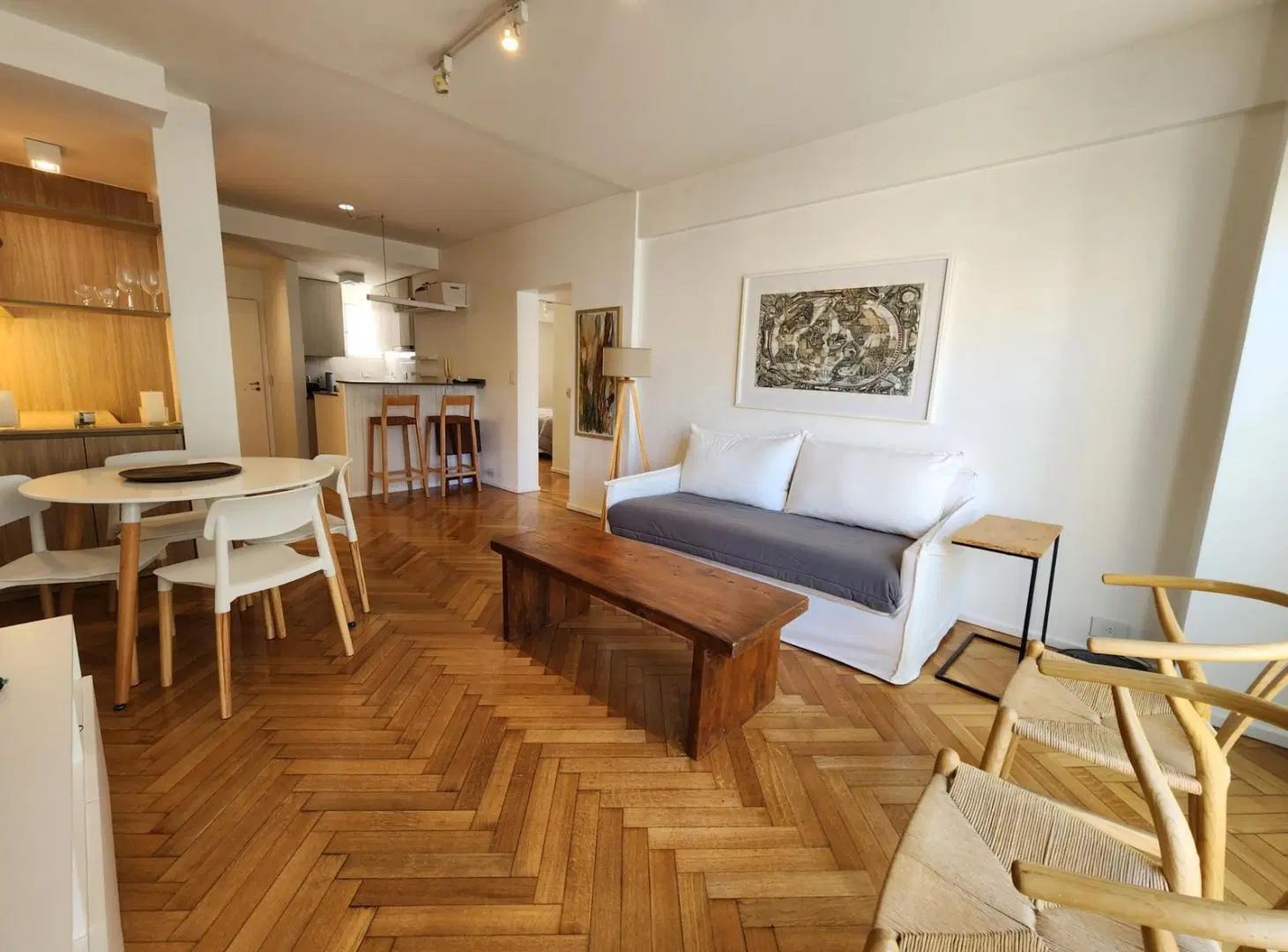 Departamento en Recoleta de 3 ambientes amoblados con lavarropas 4