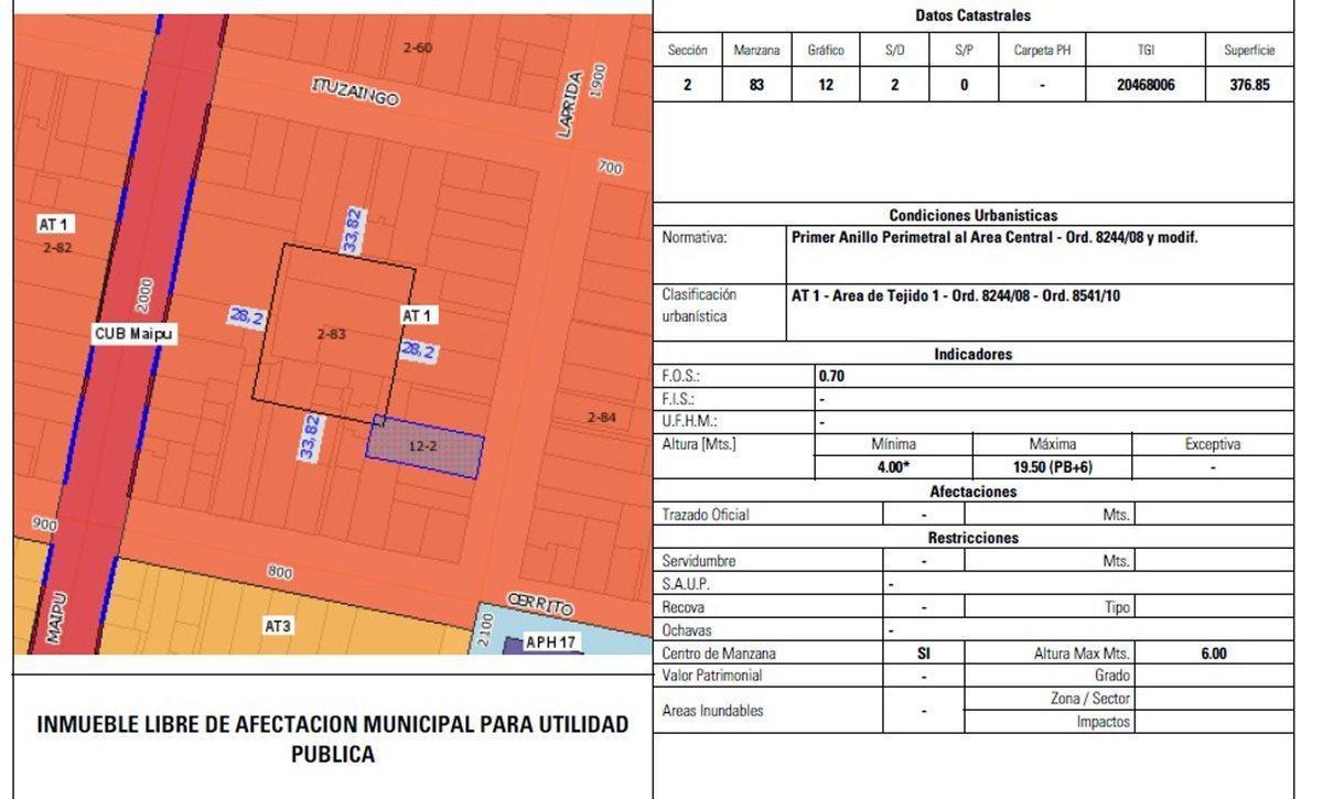 Foto de TERRENO EN VENTA APTO CONSTRUCTORA. PB + 6 PISOS, imagen 2