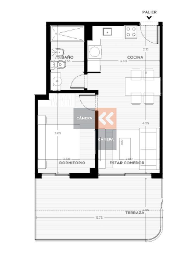 Venta apartamento 1 dormitorio en Centro de Montevideo