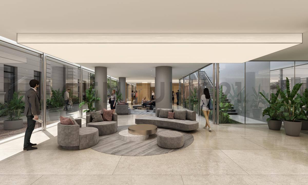 Departamento 2 ambientes con balcón al frente vista panorámica full amenities