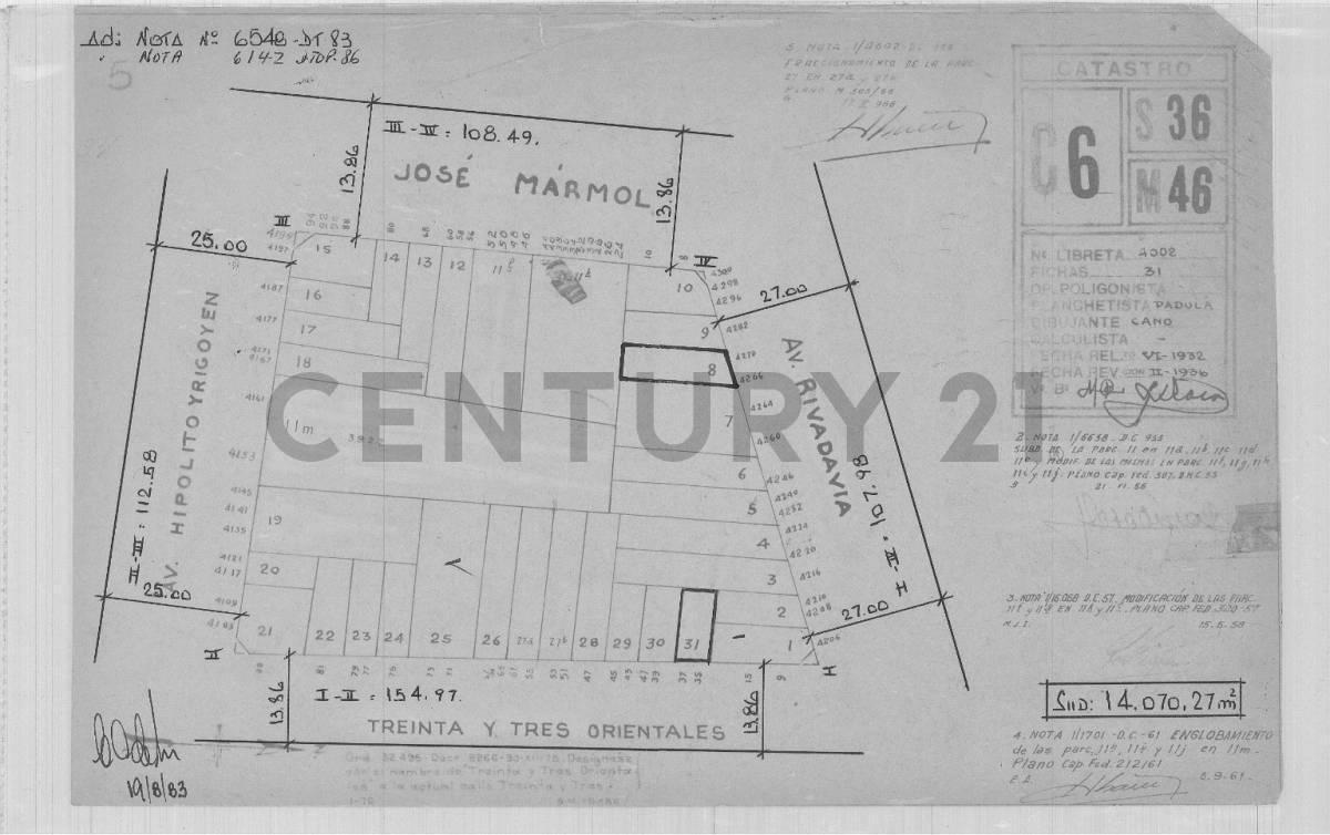 Foto de LOTE EN 33 ORIENTALES Y AV, RIVADAVIA. ZONA LIMITE ALMAGRO,, imagen 4