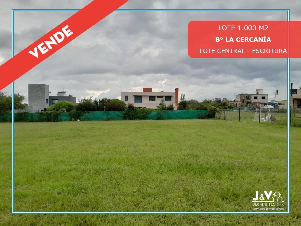 Foto de VENDO LOTE CENTRAL 1.000 M2 B° LA CERCANIA, MENDIOLAZA, imagen 1