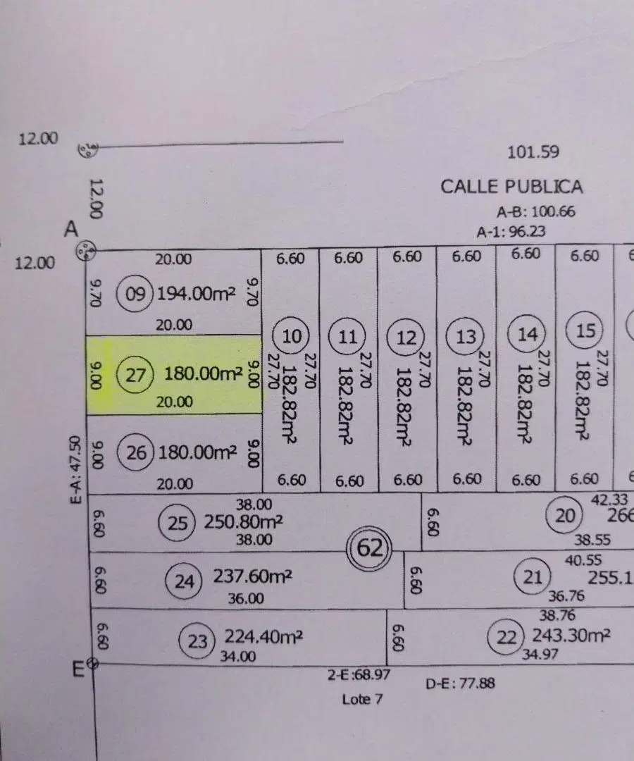 Lote en muy buena ubicacion a cuadras de av fuerza aerea y lagunilla. 180m2 5