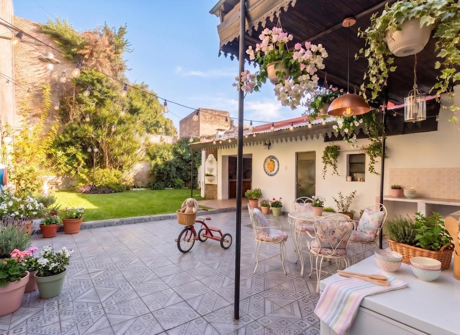 VENTA. CASA 5 AMBIENTES. JARDÍN. QUINCHO. COCHERA. FLORES