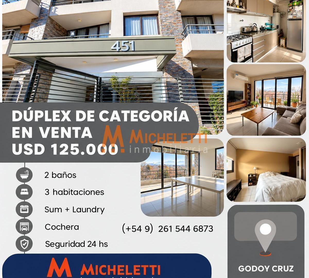 Foto de Dúplex en calle Beltrán - 3 dormitorios, 2 baños, seguridad - complejo, imagen 1