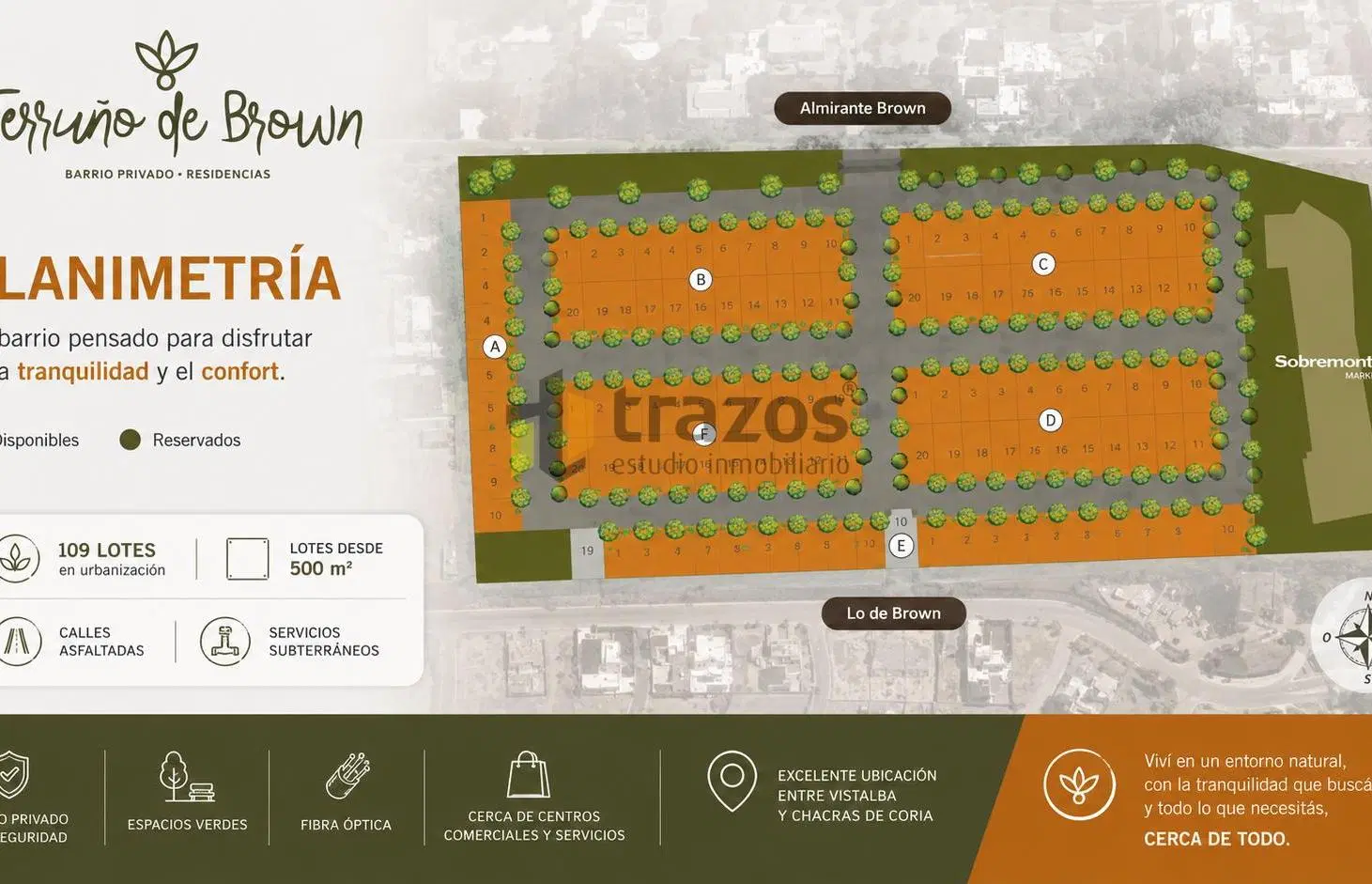 LOTES EN TERRUÑO DE BROWN | BARRIO PRIVADO – CHACRAS DE CORIA 5