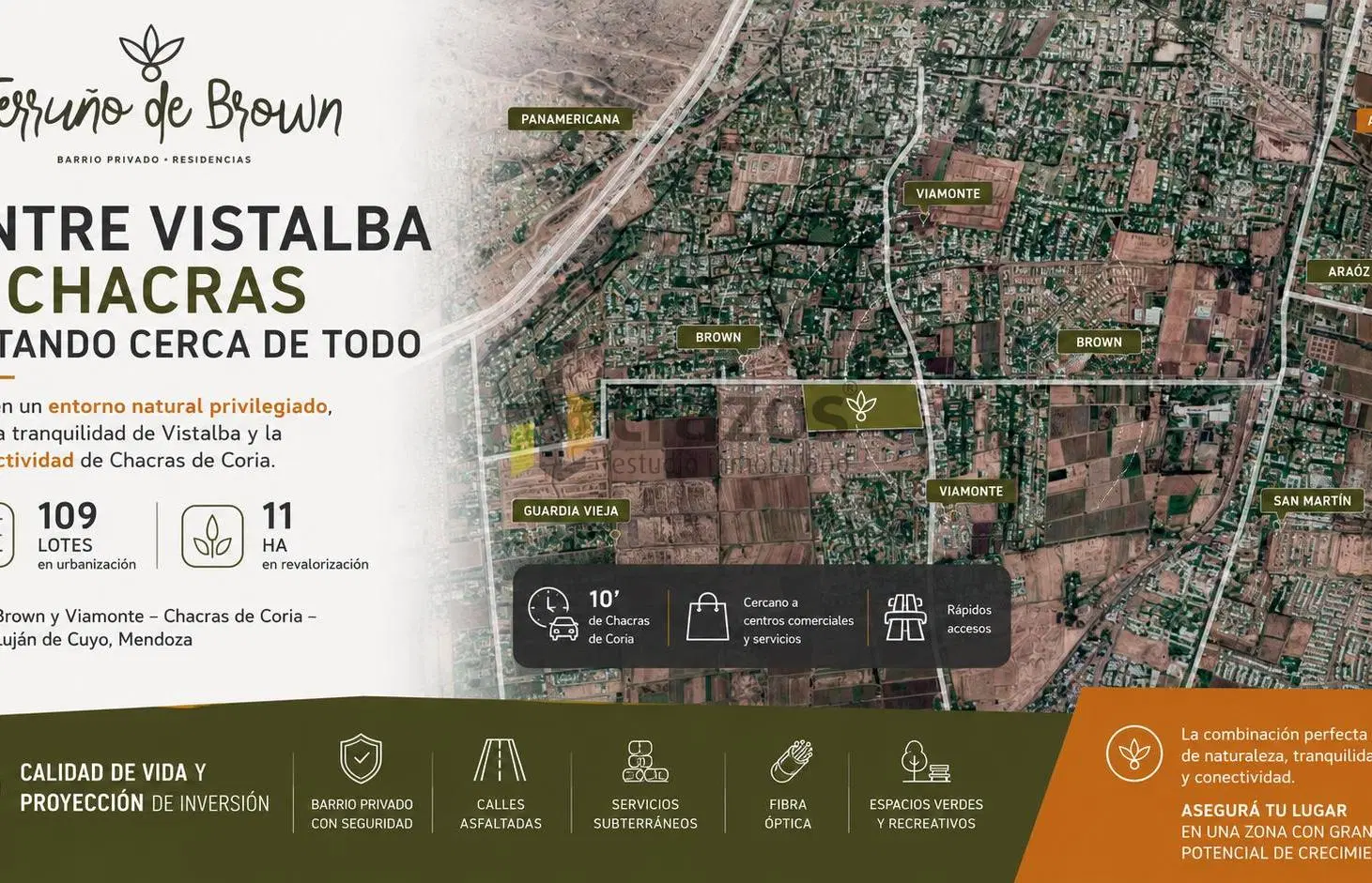 LOTES EN TERRUÑO DE BROWN | BARRIO PRIVADO – CHACRAS DE CORIA 4