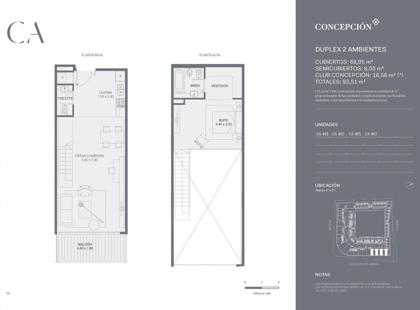 Duplex de 2 ambientes en alquiler amoblado en Concepción Palermo