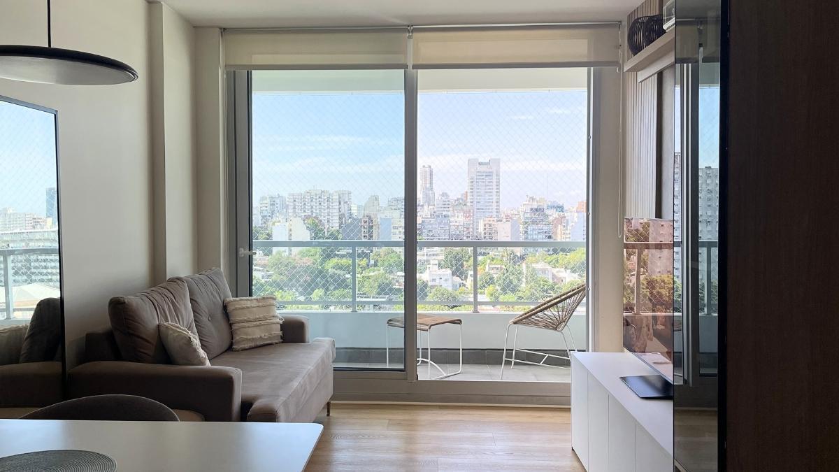 Departamento 2 ambientes en venta con vista a la pileta en Concepción Palermo