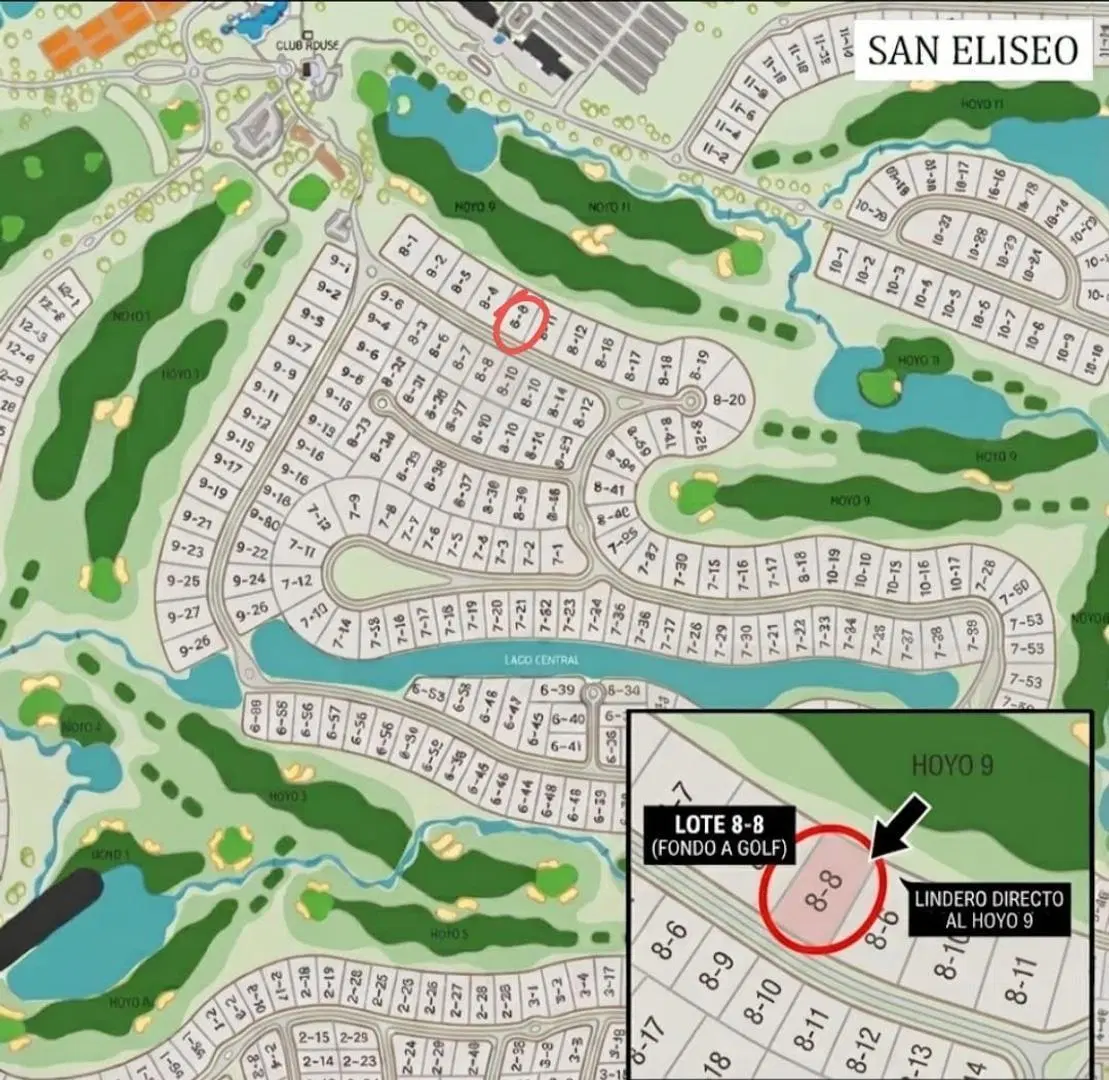 VENTA DE LOTE SAN ELISEO GOLF & CLUB VISTA  AL GOLF 3
