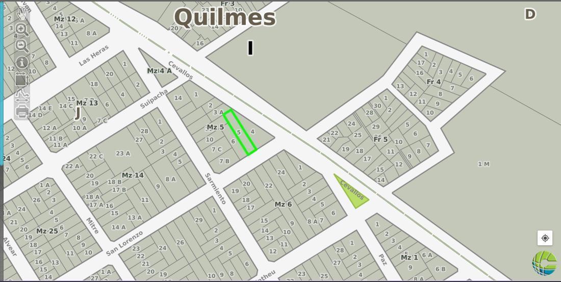 VENTA. LOTE BALDIO. QUILMES