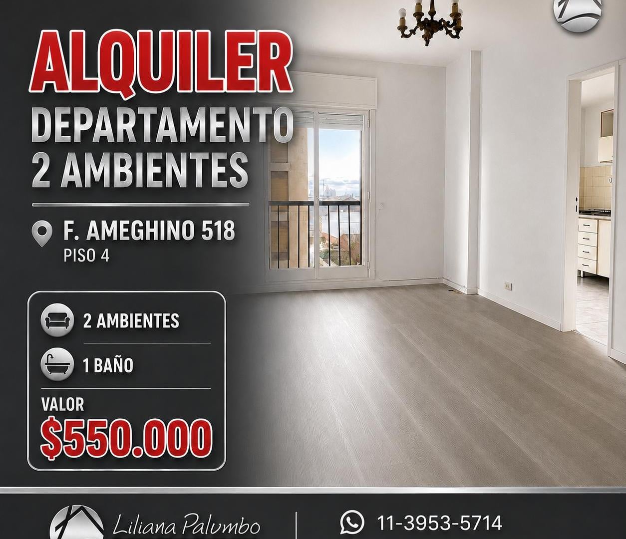 Foto de Alquiler Departamento 2 Ambientes, imagen 3